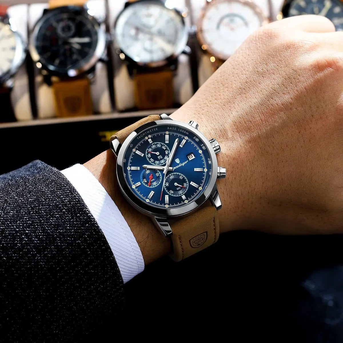 Reloj de Lujo POEDAGAR® Cuero
